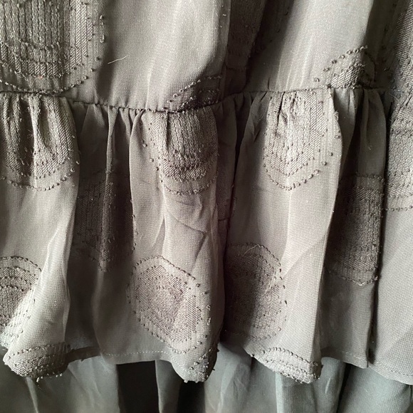 LANE BRYANT Black Ruffled Lace Dress Sz 14 - Picture 5 of 12